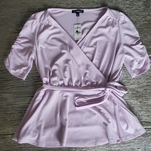 Lilac Wrap Blouse